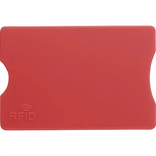 Kártyatartó RFID védelemmel, műanyag, piros