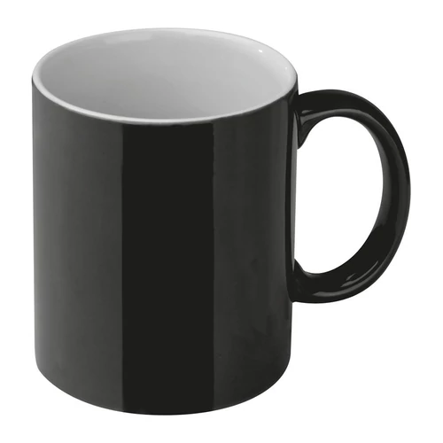 Kerámia kávés bögre, 300 ml, fekete