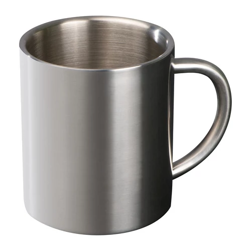 Fém bögre, 300 ml, szürke