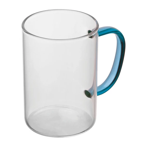 Üvegbögre színes füllel, 250 ml, kék