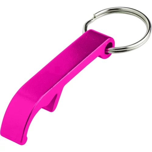 Alumínium üvegnyitó/kulcstartó, pink