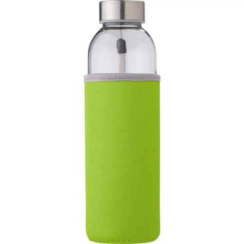 Üvegpalack neoprén tokban, 500 ml, lime