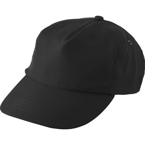 5 paneles RPET baseballsapka, fekete