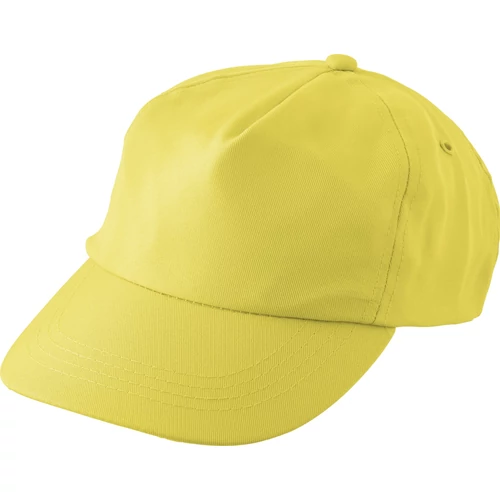 5 paneles RPET baseballsapka, sárga