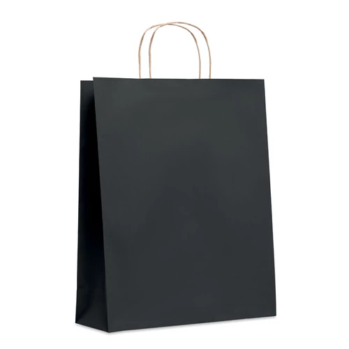 Nagy papír ajándéktasak, 90 g., fekete