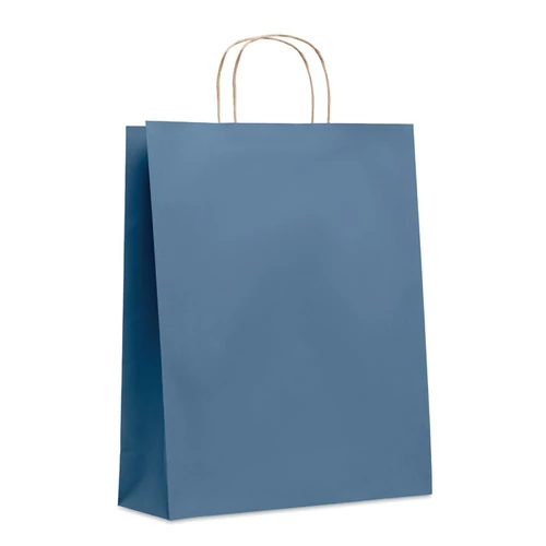 Nagy papír ajándéktasak, 90 g., kék