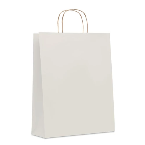 Nagy papír ajándéktasak, 90 g., fehér