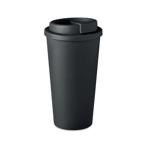 Duplafalú pohár 475 ml, fekete