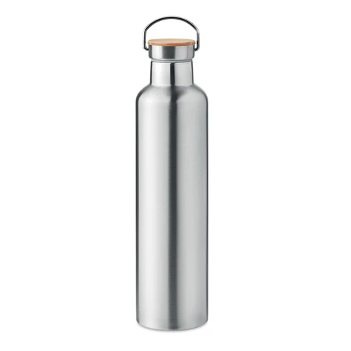 Duplafalú termosz 1 l, ezüst