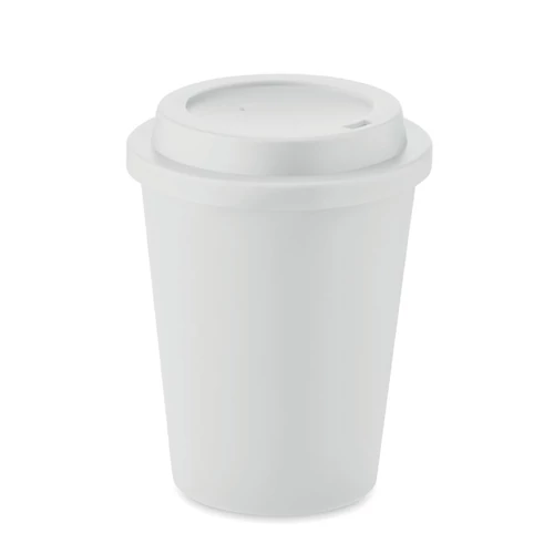 Duplafalú PP pohár 300 ml, fehér