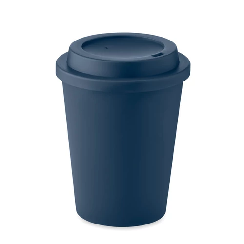 Duplafalú PP pohár 300 ml, tengerészkék