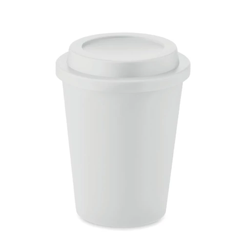 Duplafalú PP pohár 300 ml, fehér