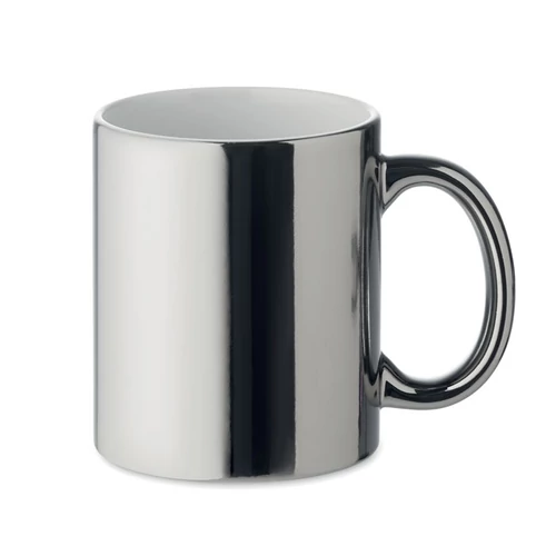 Kerámia bögre metál 300 ml, ezüst