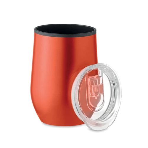 Duplafalú úti pohár 350 ml, piros