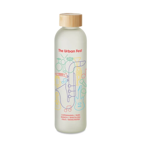 LOM 650ml szublimációs üvegpalack, áttetsző fehér