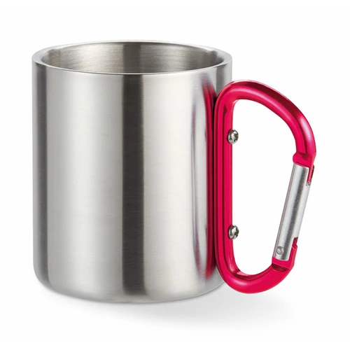 TRUMBO Duplafalú bögre/karabiner fül, piros