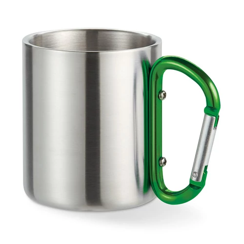 TRUMBO Duplafalú bögre/karabiner fül, zöld