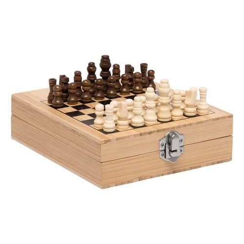 BAMBOO CHESS boros szett sakkjátékkal, barna
