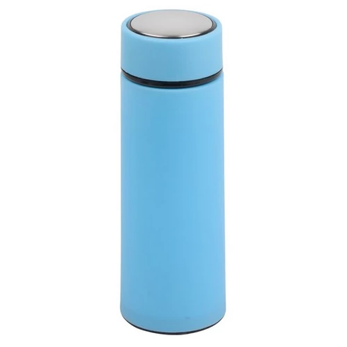 ELEGANT DRINK üveg palackvonattal és csavaros fedéllel, kapacitás: kb. 450 ml, világoskék