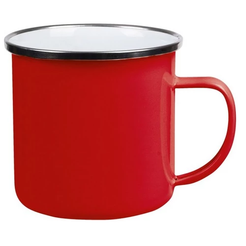 VINTAGE CUP zománcozott bögre, vörös