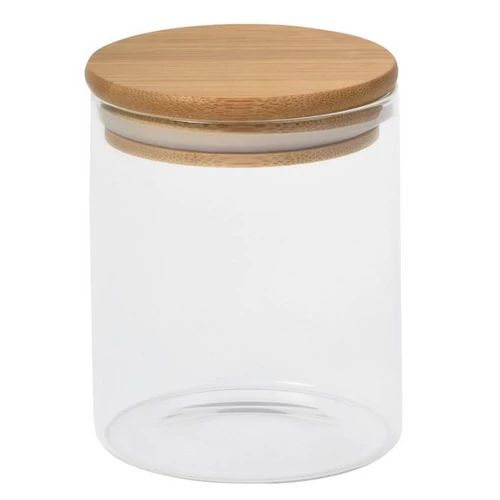 ECO STORAGE S üveg tároló, kapacitása: kb. 450 ml, átlátszó, barna