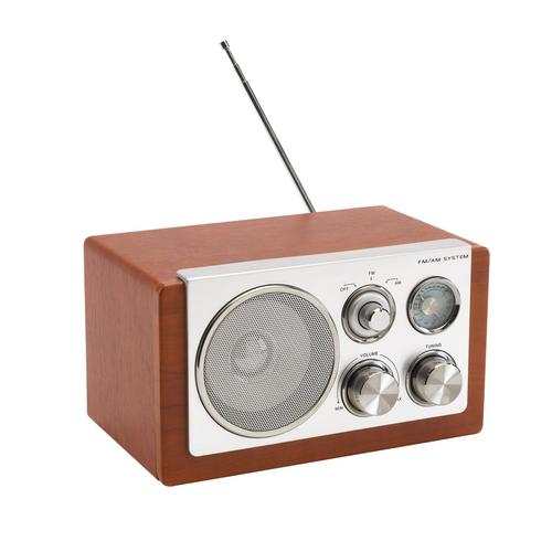CLASSIC AM/FM rádió, ezüst, barna