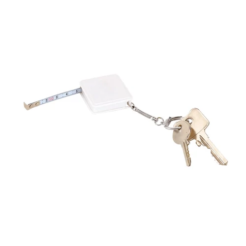 SMALLSIZE kulcstartó mérőszalaggal, fehér