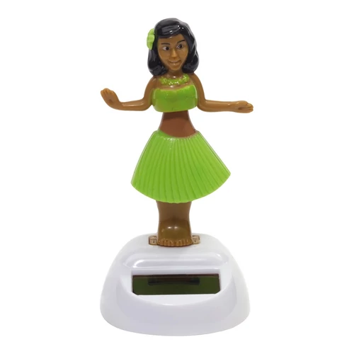 HULA napelemes táncoló figura, zöld