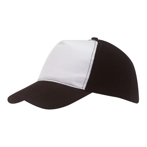 BREEZY 5 paneles baseball sapka, fekete, fehér