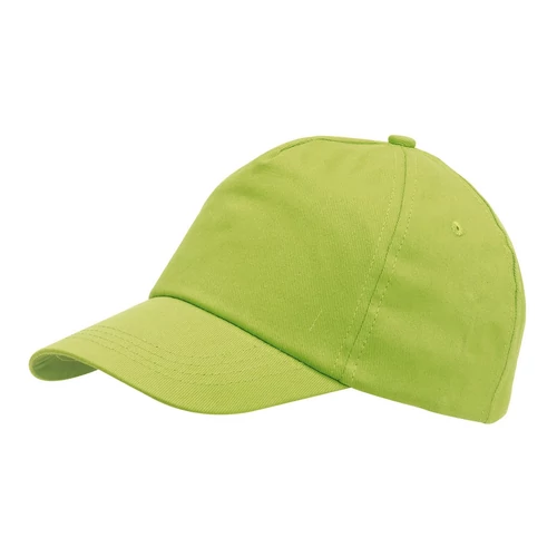 KIDDY WEAR 5 paneles gyermek baseball sapka, világoszöld