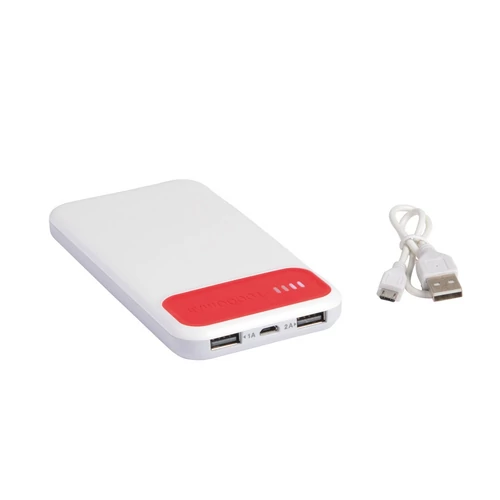 SILICON VALLEY powerbank, fehér, vörös