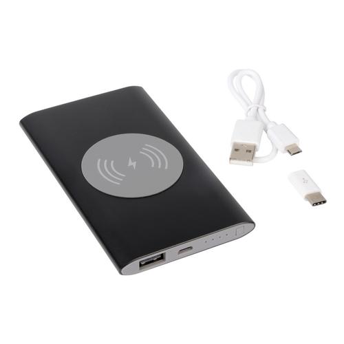 WIRELESS POWER powerbank, fekete