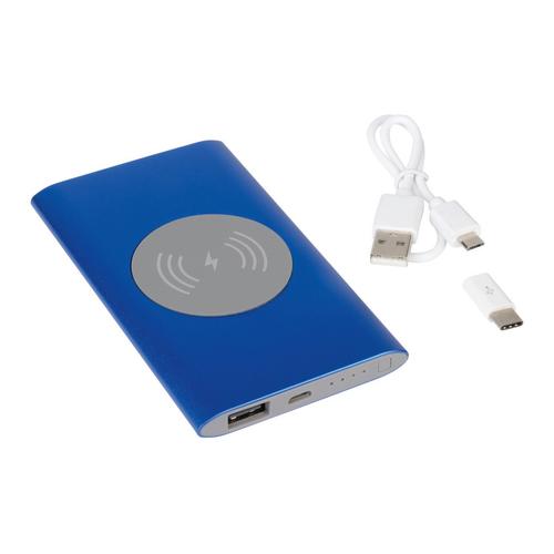 WIRELESS POWER powerbank, kék