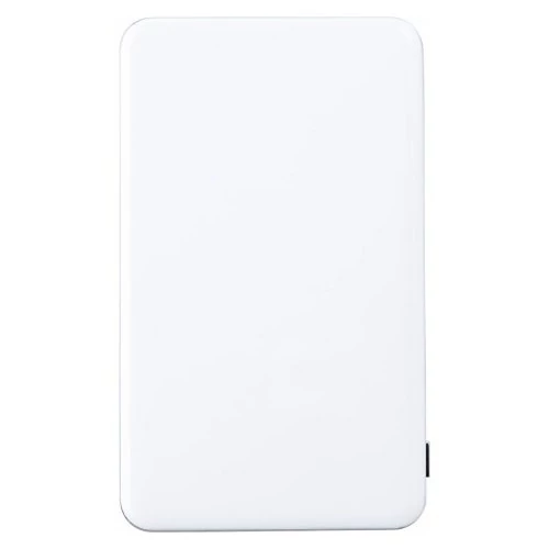 Li-polimer powerbank, 5000mAh, ABS műanyag, fehér