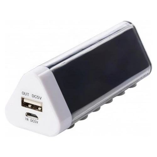 Powerbank 2200 mAh, ABS műanyag, fekete