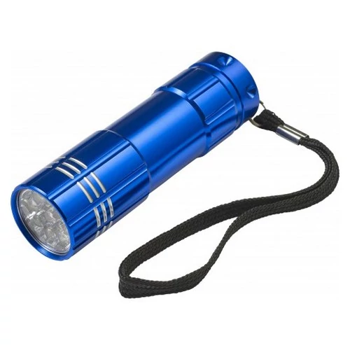 9 LED-es lámpa, kék