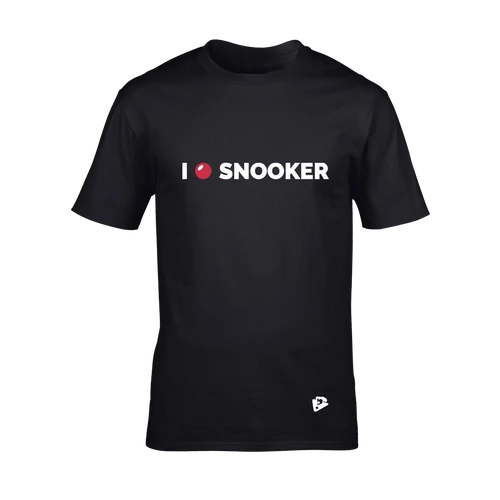 Férfi kereknyakú póló, fekete – I LOVE SNOOKER