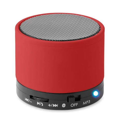 ROUND BASS Kerek Bluetooth hangszóró, piros
