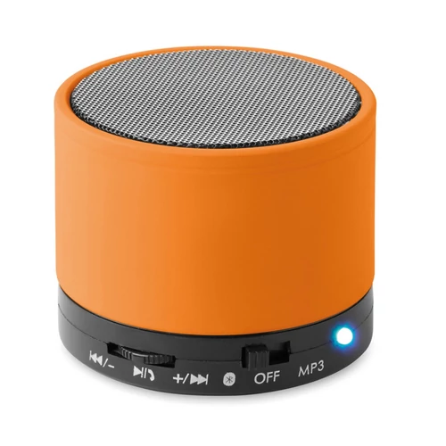 ROUND BASS Kerek Bluetooth hangszóró, narancssárga