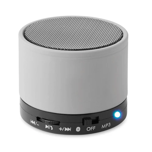 ROUND BASS Kerek Bluetooth hangszóró, matt ezüst