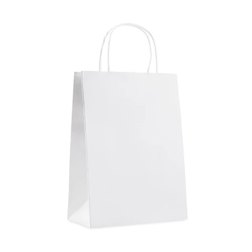 PAPER MEDIUM Papír ajándéktáska. Közepes, fehér