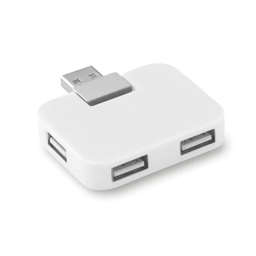 SQUARE 4 portos USB hub, fehér