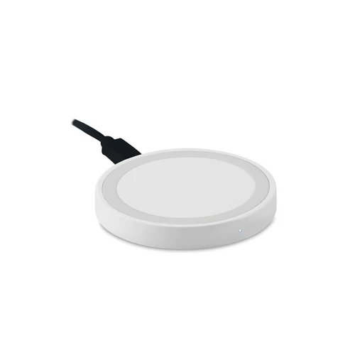 WIRELESS PLATO Kerek vezeték nélküli töltő, fehér