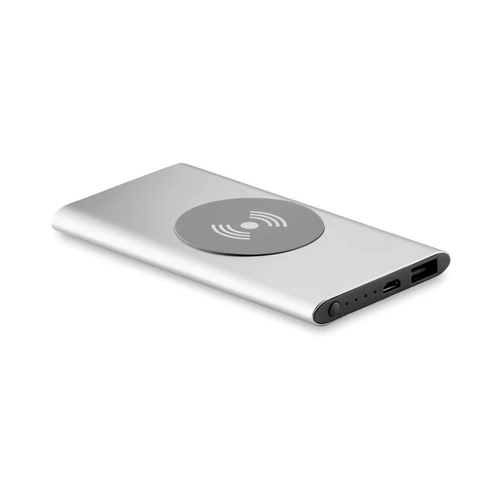 POWER&WIRELESS Vezeték nélk.powerbank 4000mAh , matt ezüst