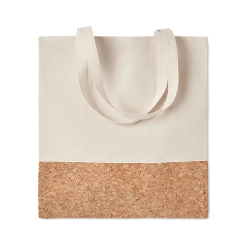 ILLA TOTE Bevásárlótáska parafa résszel, beige