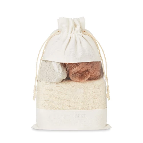 CUIDA SET Fürdőszett tárolózsákban, beige