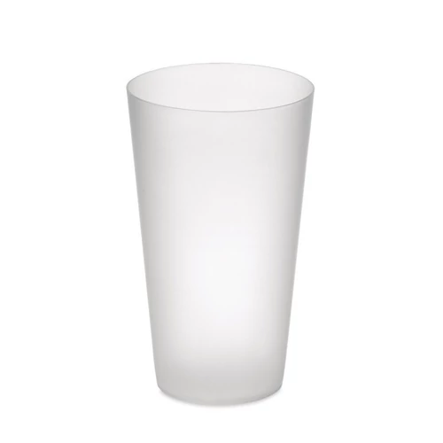 FESTA CUP Frosted PP cup 550 ml, áttetsző fehér