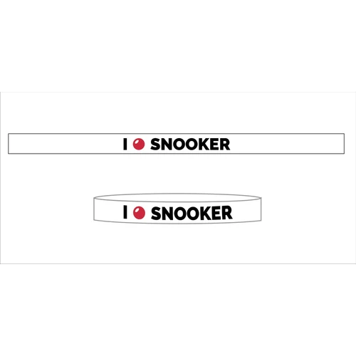 Szilikon karkötő, fehér – I LOVE SNOOKER
