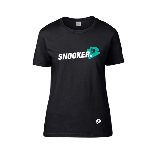 Női kereknyakú póló, fekete – SNOOKER