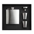 SLIMMY FLASK SET Laposüveg poharakkal, matt ezüst